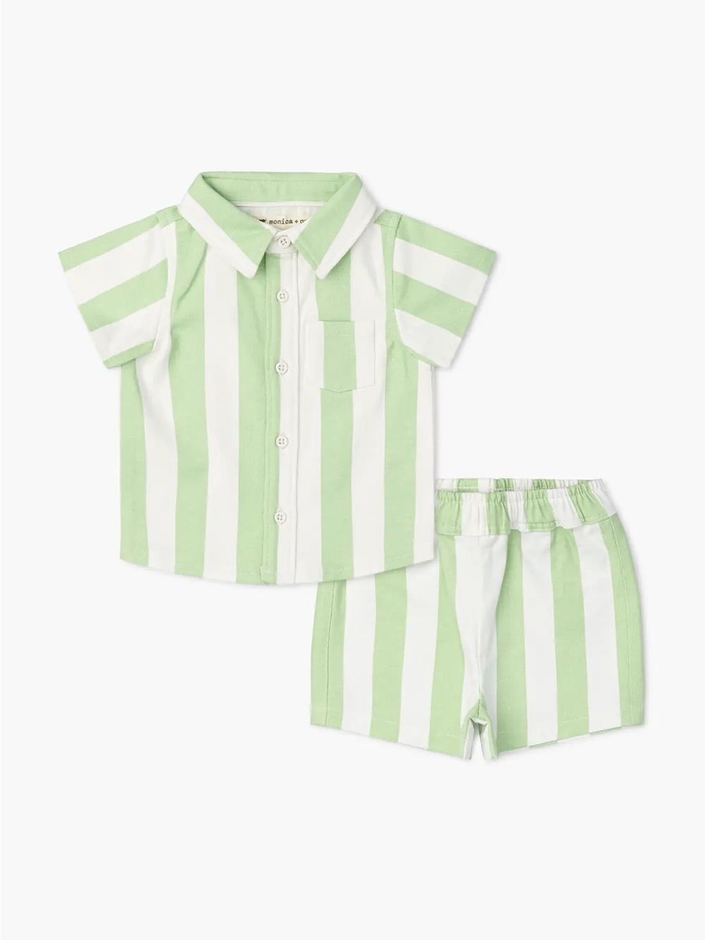 Monica + Andy Baby Two-Piece Twill Set